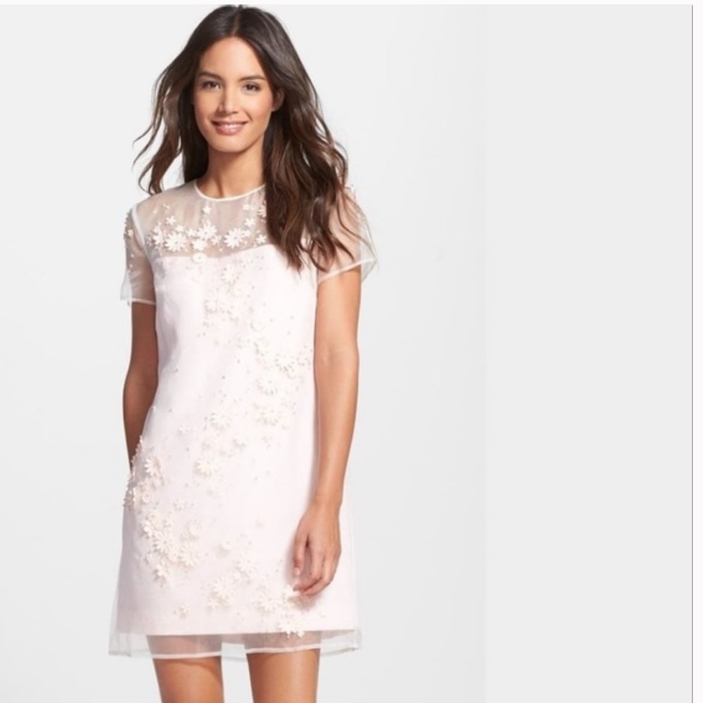 🕊 Ted Baker London White Embellished Daisy Dress TB-SZ 1 New W/ Tags 🏷